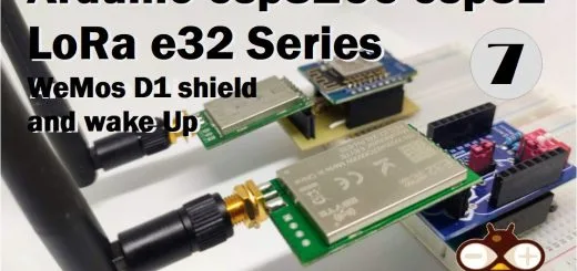 LoRa E32 device for Arduino, esp32 or esp8266: WOR (wake on radio) microcontroller and new WeMos D1 mini shield