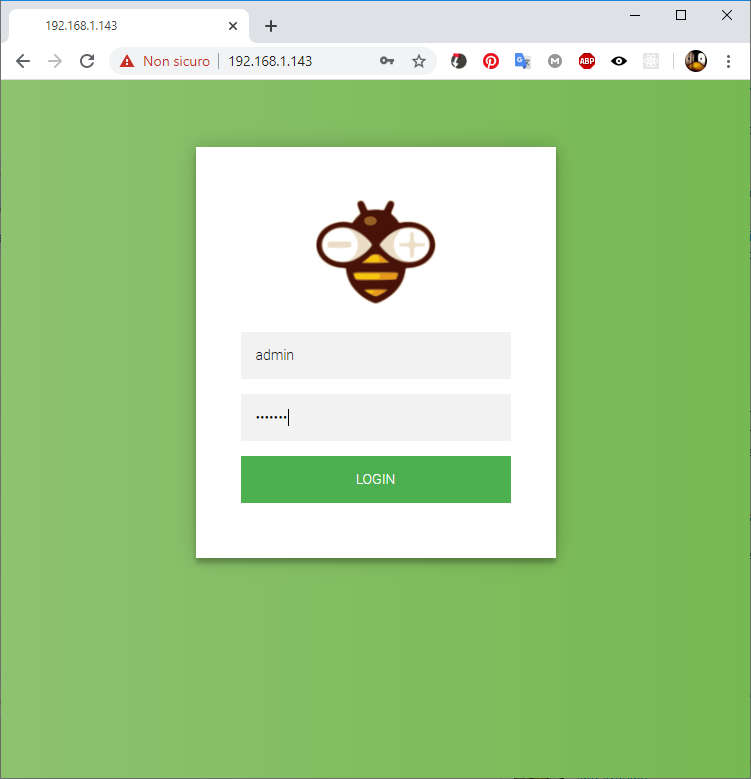 WebServer esp8266 login page