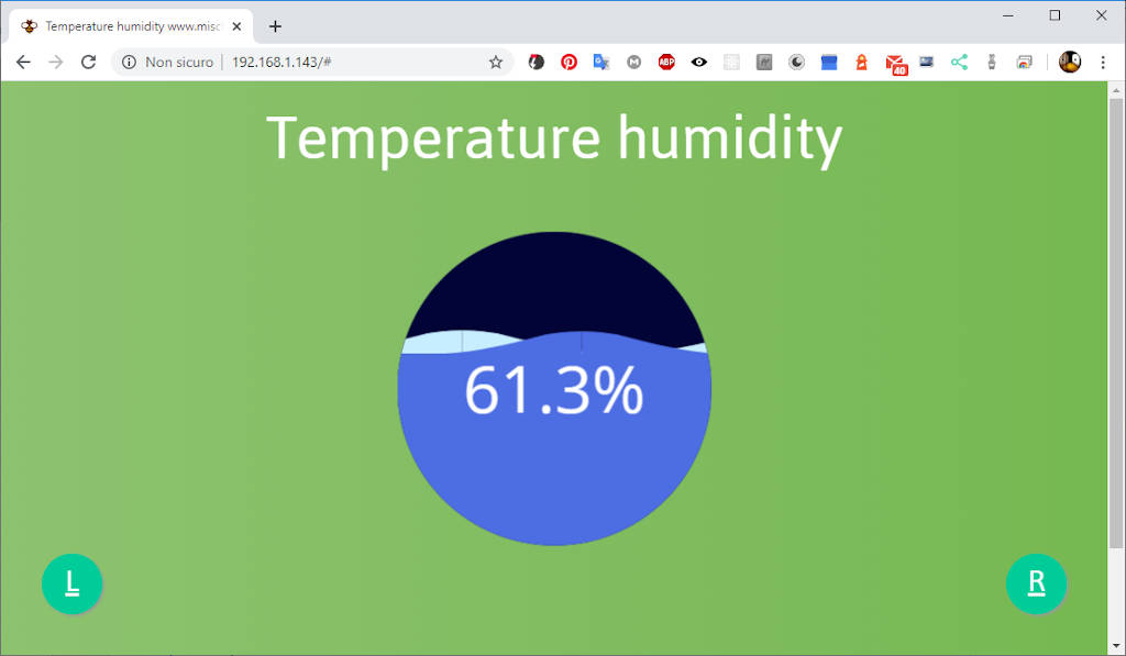 esp8266 WebServer humidity gauge