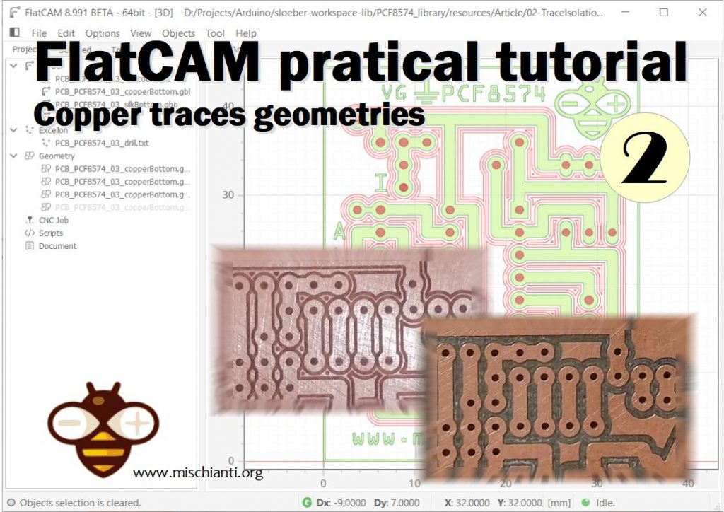FlatCAM guida pratica: geometrie delle tracce di rame - Part 2