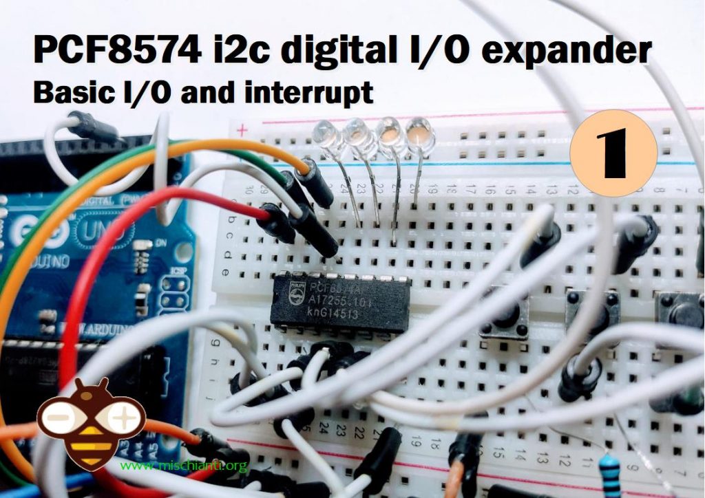 PCF8574 un expander i2c I/O digitale: I/O ed interrupt