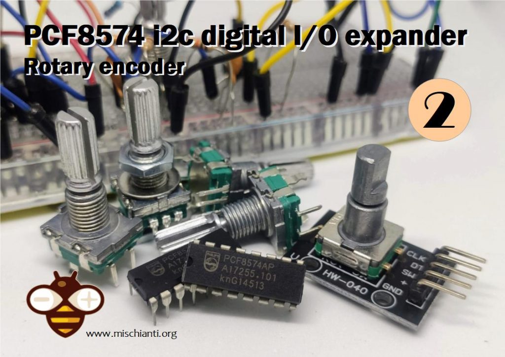 PCF8574 i2c expander digitale di IO uso dell'encoder rotativo