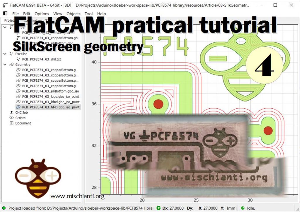 FlatCAM guida pratica geometria per la serigrafia