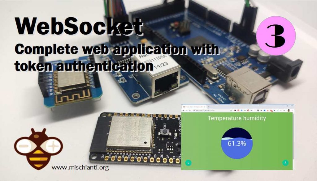 WebSocket Arduino esp8266 esp32 applicazione web completa con autenticazione basata su token