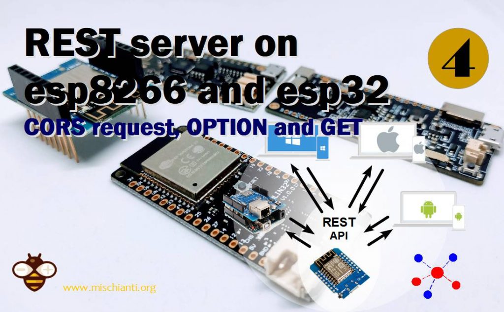 Server REST con esp8266 e esp32: CORS request, OPTION e GET