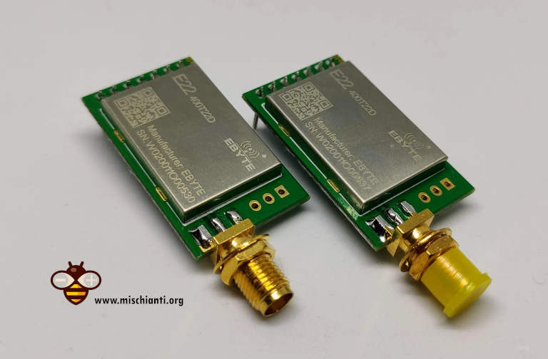 Ebyte LoRa E22 device for Arduino, esp32 or esp8266 2 devices