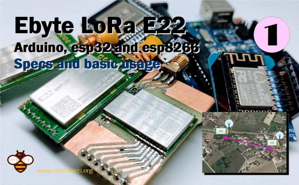 Ebyte LoRa E22 device for Arduino, esp32 or esp8266 specs basic usage