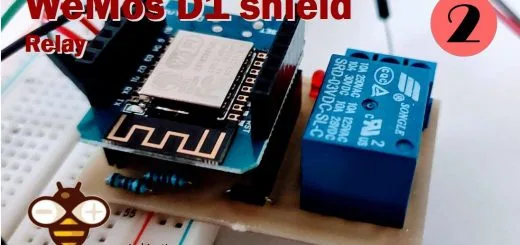 WeMos D1 3v module relay shield at work main