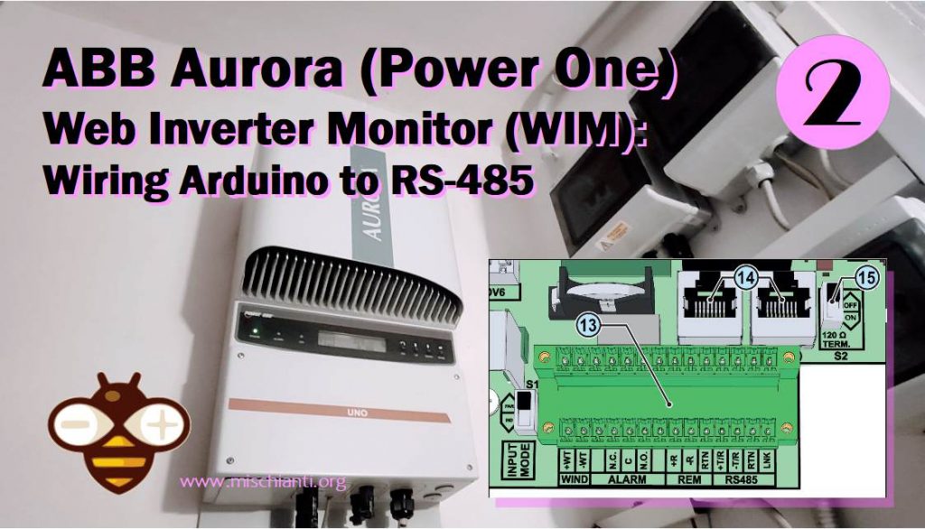 ABB PowerOne Aurora Web Inverter Centraline Wiring Arduino to RS485