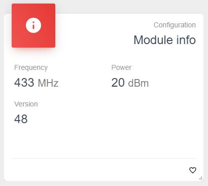 EByte LoRa E32 Manager Module Info Widget