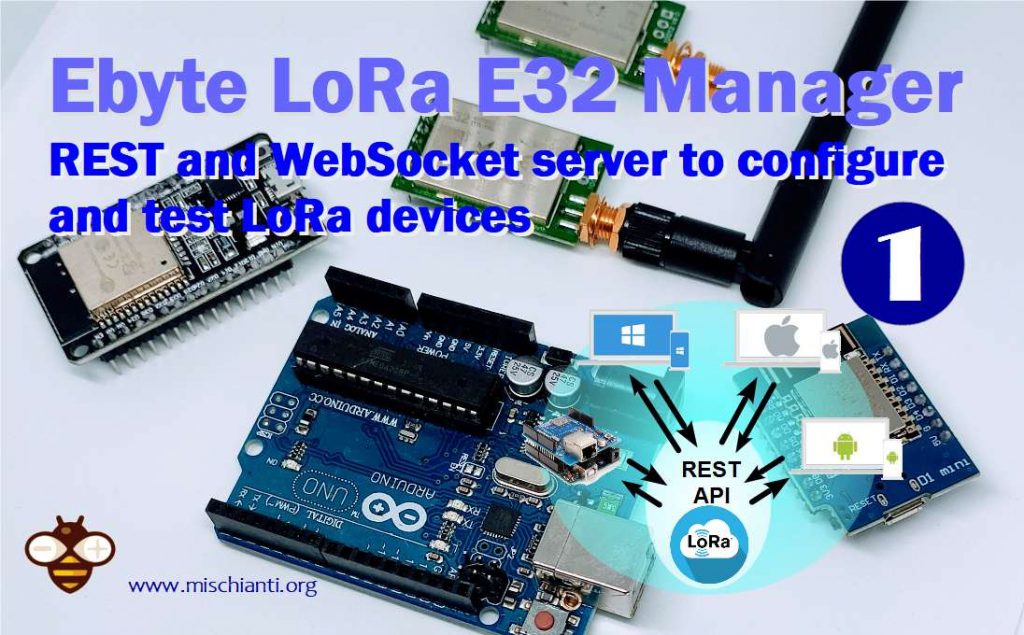 EByte LoRa E32 Manager REST WebSocket to configure and test esp8266 esp32