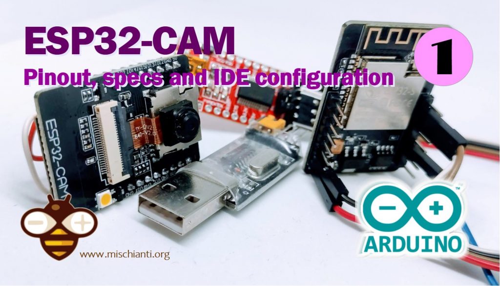 ESP32-CAM (clone): pinout, specs, wiring and Arduino IDE configuration