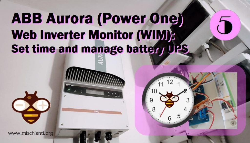 ABB PowerOne Aurora Web Inverter Centraline Set time and manage battery UPS