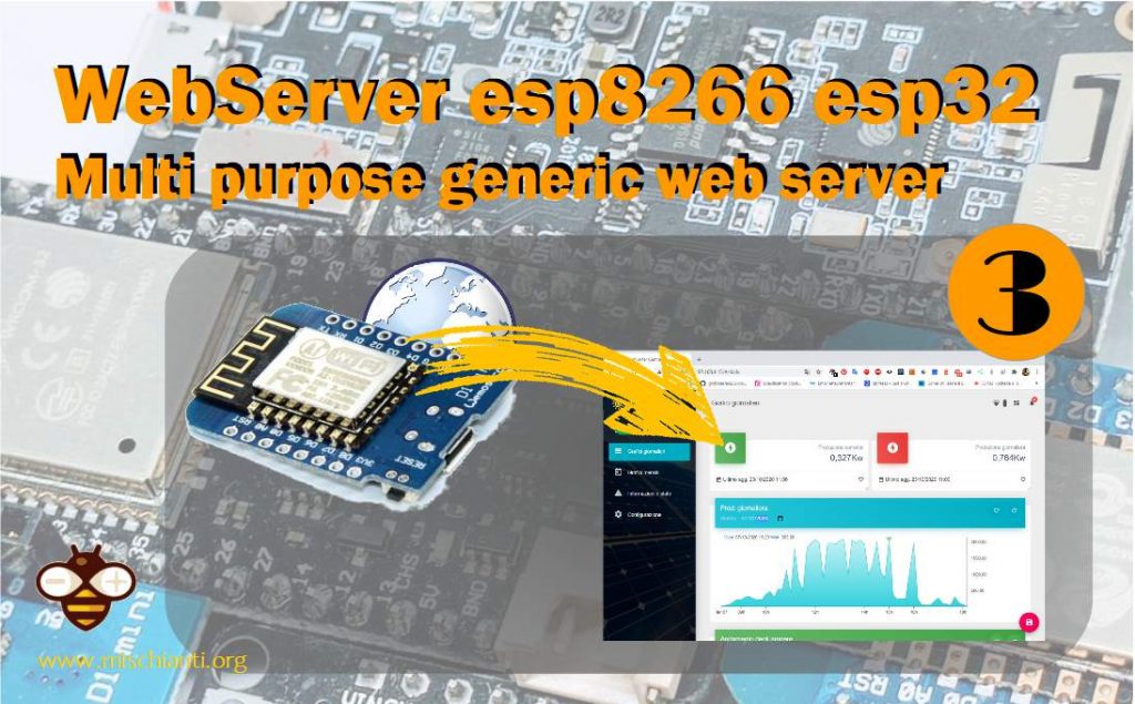WebServer Esp8266 ESP32 web server generico multiuso
