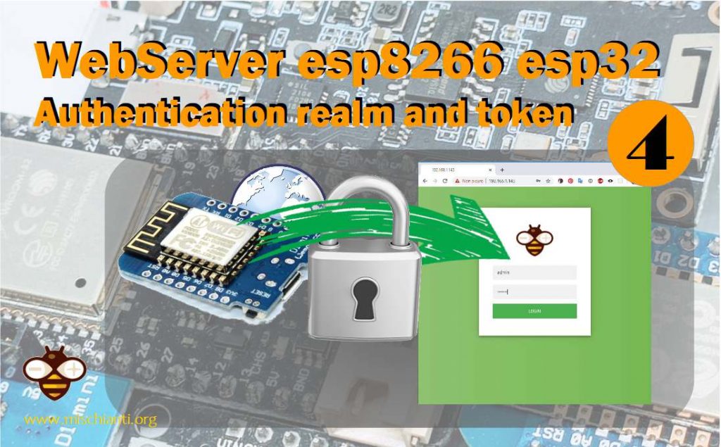 WebServer Esp8266 ESP32 sicurezza ed autenticazione realm e token