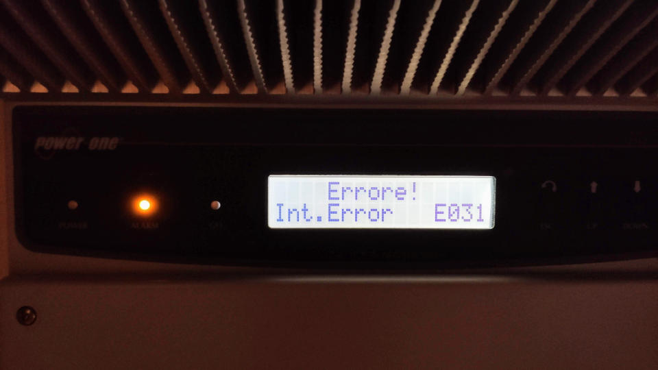 ABB PowerOne Aurora Inverter Web Inverter Centraline display E031 error