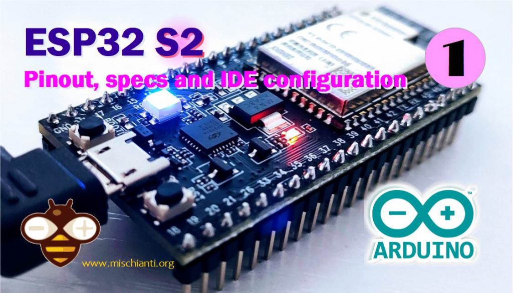 ESP32 S2 pinout, specs and Arduino IDE configuration main