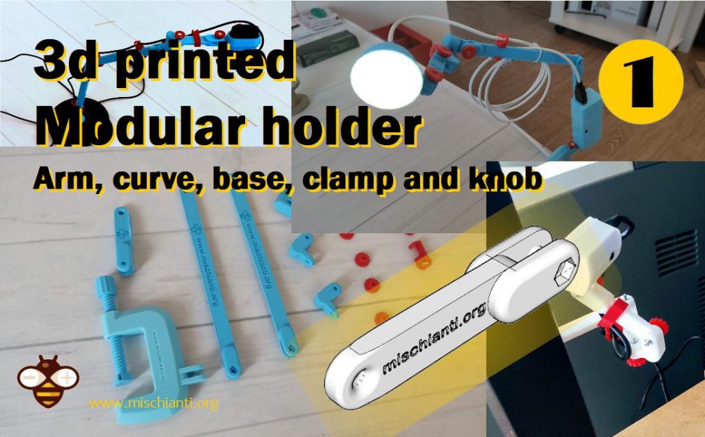 3d Printed Modular System arm base clamp knob