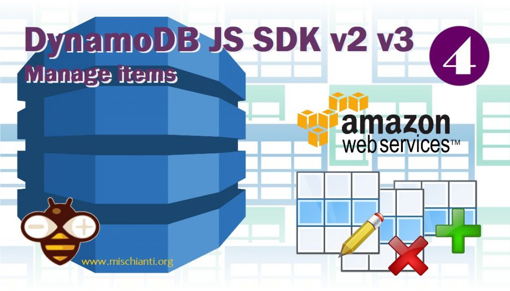 DynamoDB JavaScript SDK v2 and v3 gestione elementi