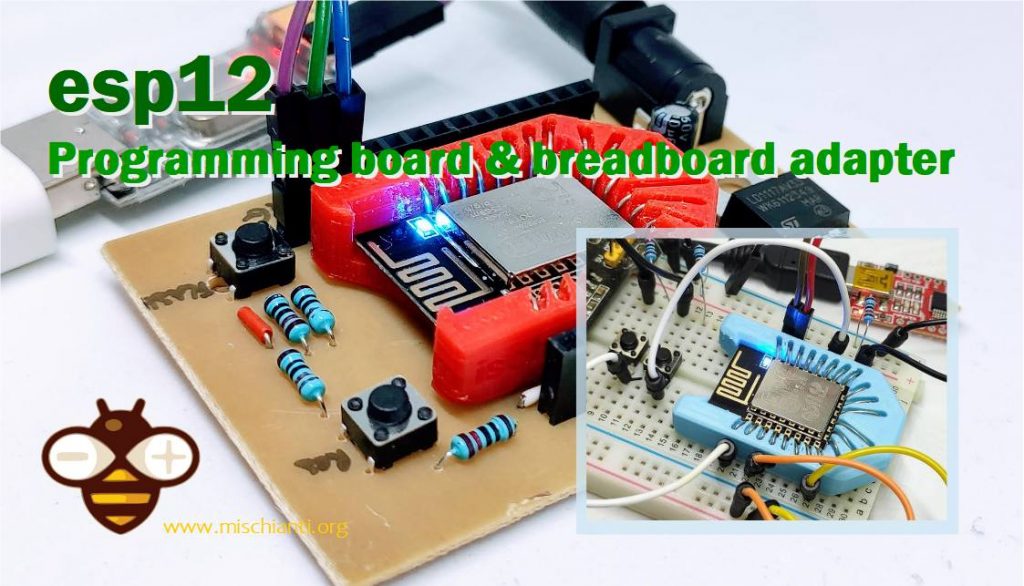 esp-12 scheda di programmazione ibrida e adattatore per breadboard