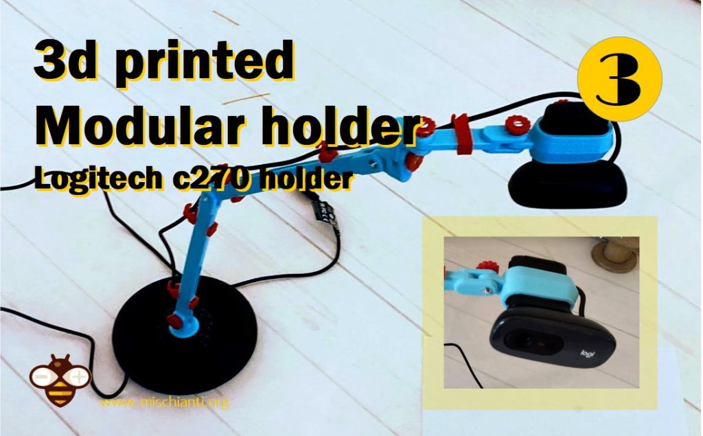 3d printed Modular System Logitech c270 holder