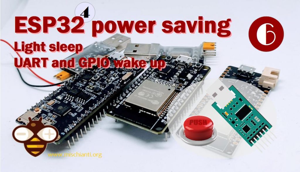 ESP32 practical power saving light-sleep UART and GPIO wake-up