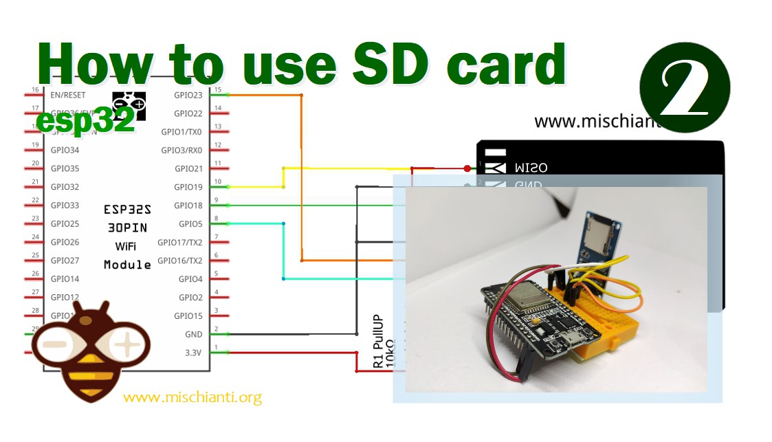 Adattatore Micro SD Card D1 Mini Shield - Modulo lettore di schede SD