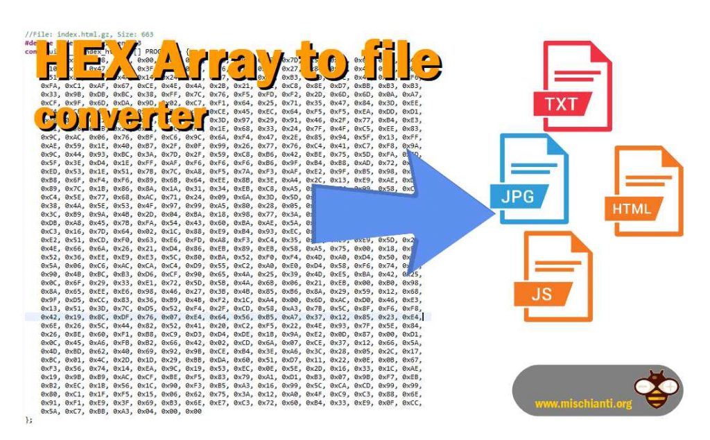 Online converter HEX Array to file