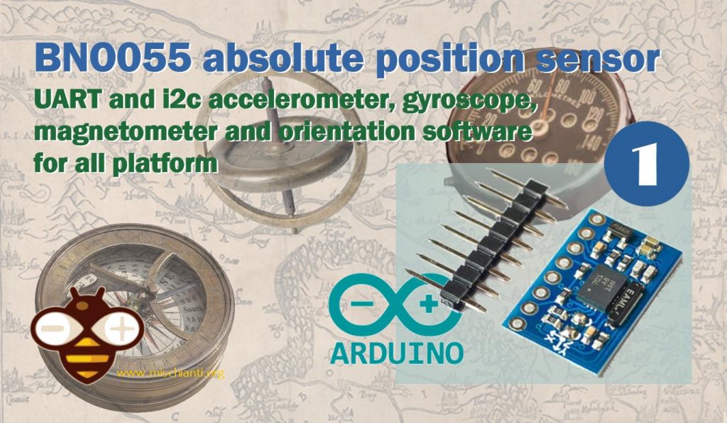 BNO055 accelerometro, giroscopio, magnetometro e software di orientamento