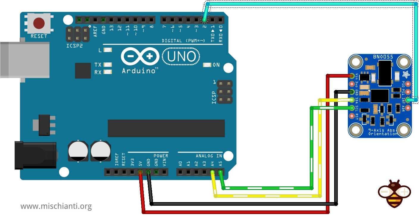 BNO055 for esp32, esp8266 and Arduino: enable INT pin and accelerometer ...