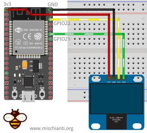 SDD1306 OLED display: wiring and basic use with esp8266, esp32 and ...