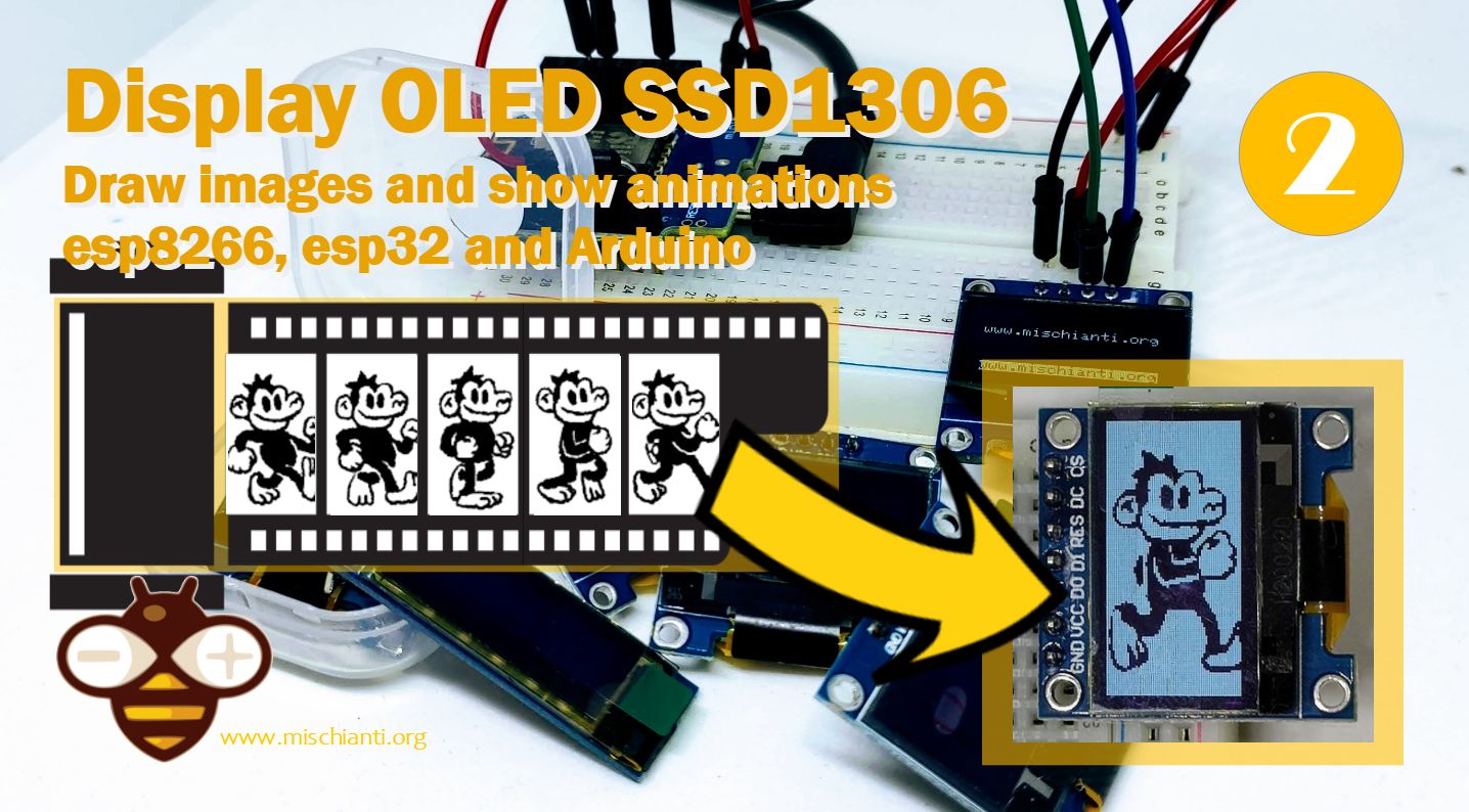 SDD1306 OLED display: wiring and basic use with esp8266, esp32 and Arduino  – 1 – Renzo Mischianti