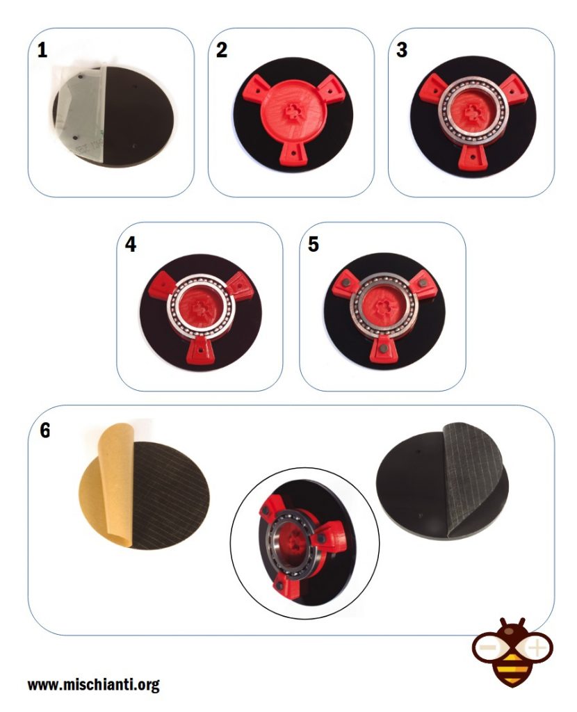 Ciclop 3D scanner disk mount assembly