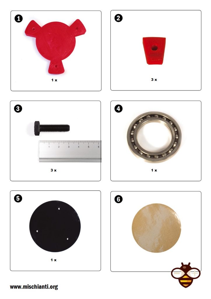 Ciclop 3D scanner disk mount parts