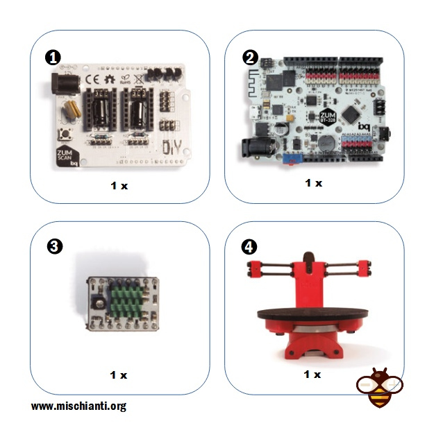 Ciclop 3D scanner Fit electronics ZUM BT 328 SCAN parts