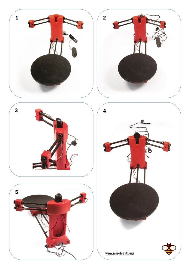 Ciclop 3D scanner assembly camera parts