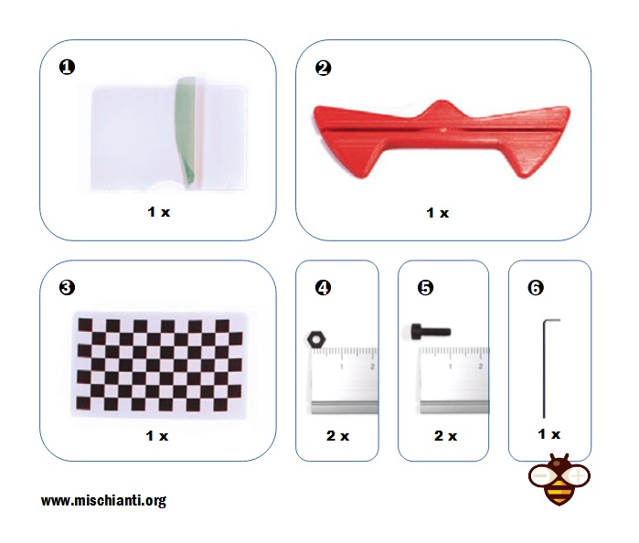 Ciclop 3D scanner parts for mounting calibration pattern