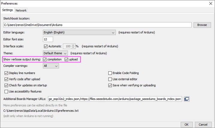 Arduino IDE enable show verbose ouput