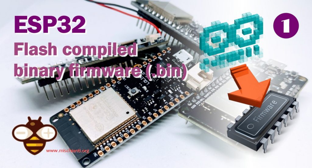 ESP32: compiled binary (.hex) with command line