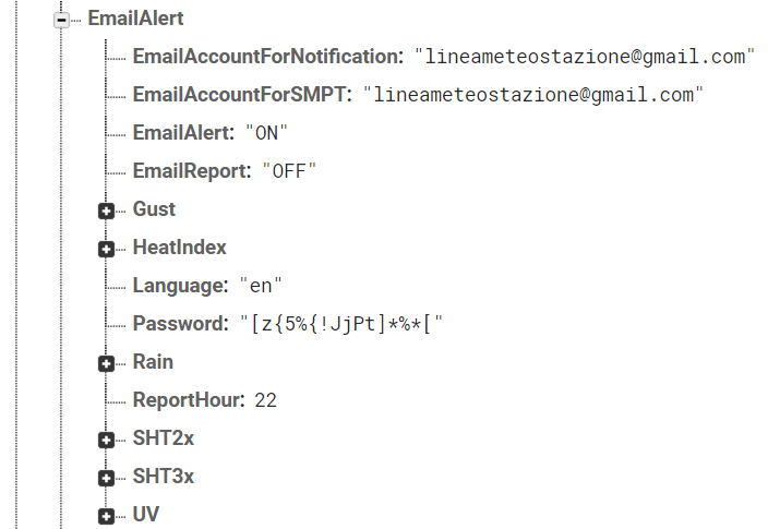 Weather station LineMeteo Email Alert