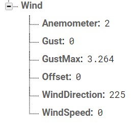 Weather station Wind Settings