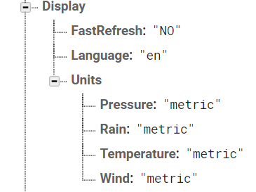 Weather station display management