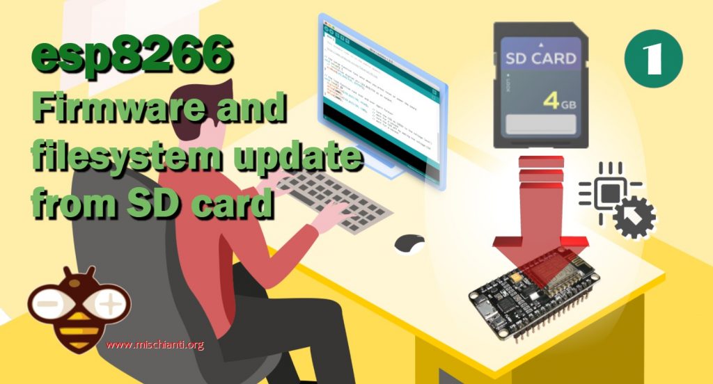 esp8266 aggiornamento del firmware e del filesystem da scheda SD