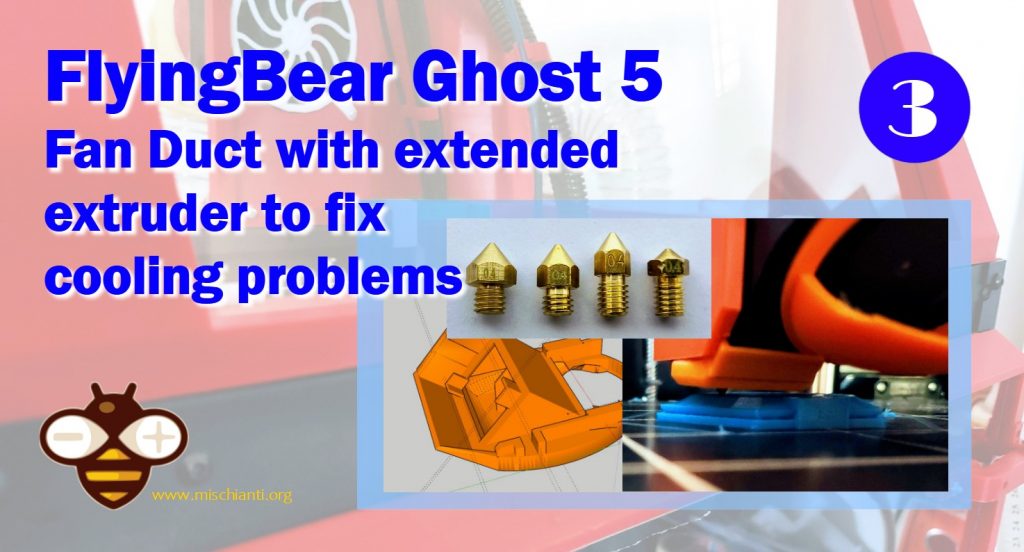 FlyngBear ghost 5 Convogliatore per ugello esteso per fix del raffreddamento