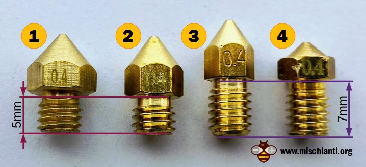 Nozzle ed3 v5 v6 MK8 compared