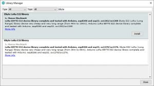 EByte LoRa E22 E32 gestore librerie Arduino