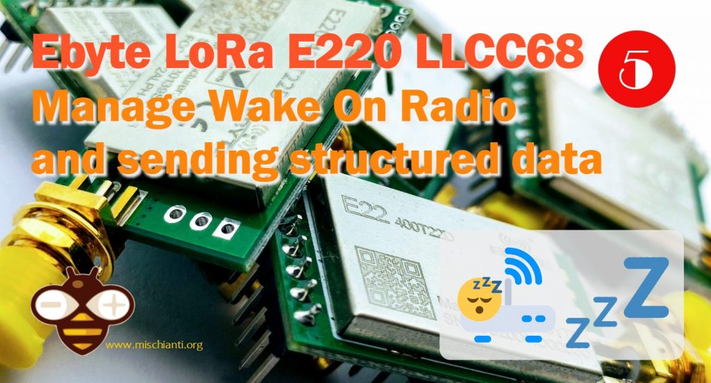 Il dispositivo Ebyte LoRa E220 LLCC68 gestisce Wake On Radio e invia dati strutturati