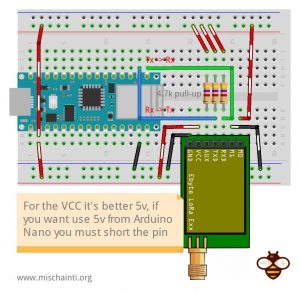 Ebyte LoRa E22 Arduino Nano 33 IoT WOR mode connection