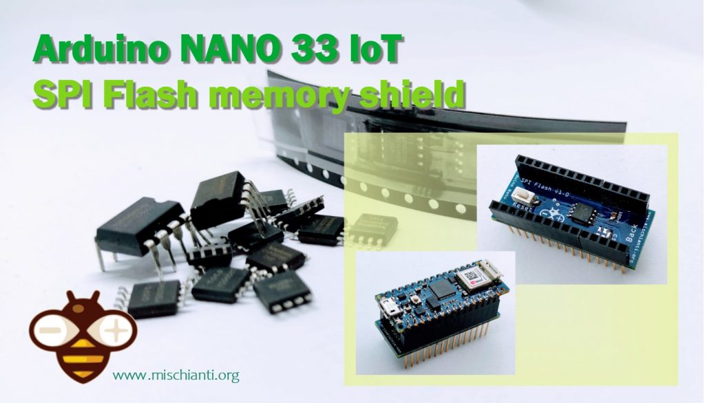 Arduino NANO 33 IoT SPI Flash memory storage shield