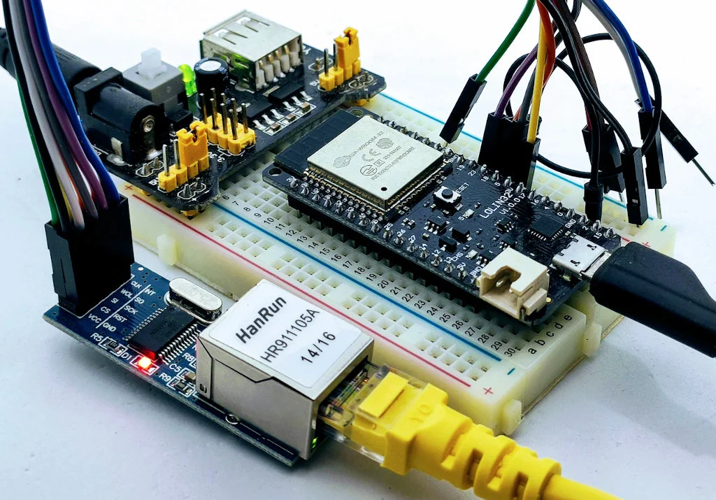 ESP32 WeMos LOLIN32 enc28j60 mini